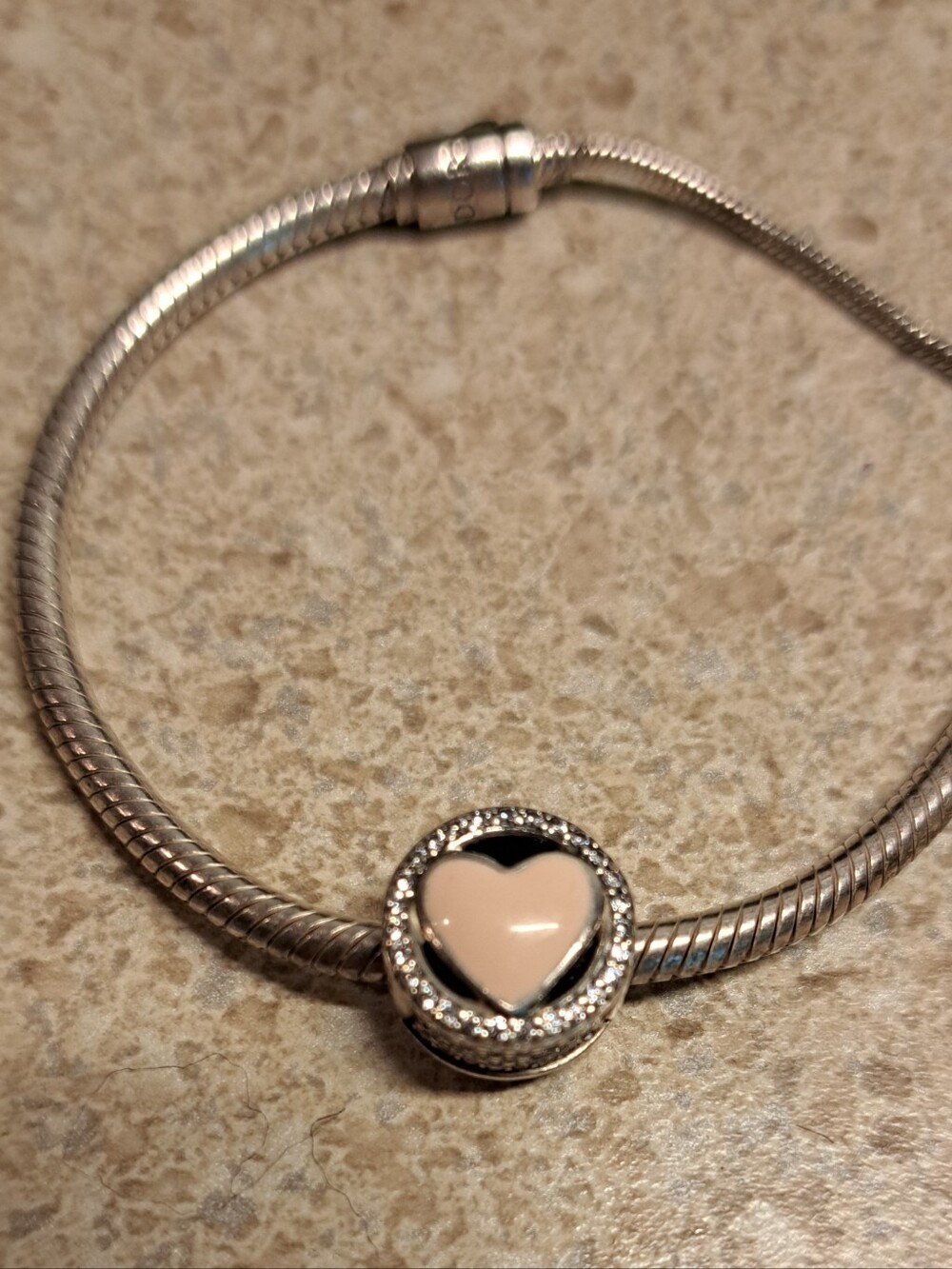 Pandora Snake Chain Bracelet With Charm - Picture 3 of 9